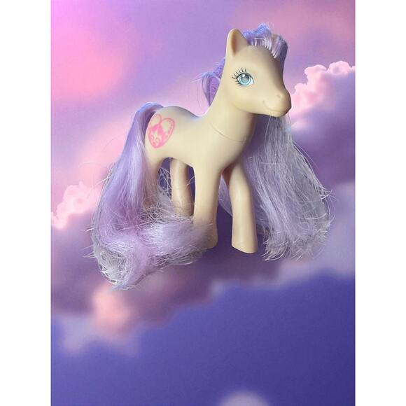 1988 My Little Pony G1 Pretty Ponies Gardenglow – Lavender Hair, Heart Symbol - Picture 1 of 5